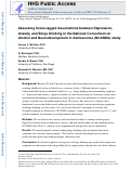 Cover page: Assessing cross-lagged associations between depression, anxiety, and binge drinking in the National Consortium on Alcohol and Neurodevelopment in Adolescence (NCANDA) study