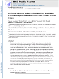 Cover page: On Causal Inferences for Personalized Medicine: How Hidden Causal Assumptions Led to Erroneous Causal Claims About the D-Value