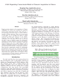 Cover page: Self-Organizing Connectionist Model of Character Acquisition in Chinese