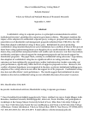 Cover page: Does Confidential Proxy Voting Matter?