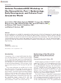 Cover page: Arthritis Foundation/HSS Workshop on Hip Osteoarthritis, Part 1: Epidemiology, Early Development, and Cohorts From Around the World