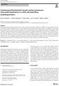 Cover page: Cerebrospinal fluid-lymphatic fistula causing spontaneous intracranial hypotension in a child with kaposiform lymphangiomatosis