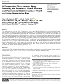 Cover page: A Prospective Observational Study Assessing the Impacts of Health Literacy and Psychosocial Determinants of Health on 30-day Readmission Risk