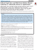 Cover page: Defined Single-Gene and Multi-Gene Deletion Mutant Collections in Salmonella enterica sv Typhimurium