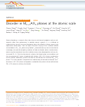 Cover page: Disorder in Mn+1AXn phases at the atomic scale