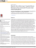 Cover page: Reporter Gene Silencing in Targeted Mouse Mutants Is Associated with Promoter CpG Island Methylation