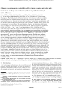 Cover page: Climate controls on the variability of fires in the tropics and subtropics