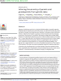 Cover page: Inferring the ancestry of parents and grandparents from genetic data