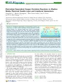 Cover page: Electrolyte-Dependent Oxygen Evolution Reactions in Alkaline Media: Electrical Double Layer and Interfacial Interactions