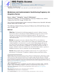 Cover page: Mindfulness and Cardiometabolic Health During Pregnancy: An Integrative Review.