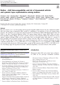 Cover page: Mother−child histocompatibility and risk of rheumatoid arthritis and systemic lupus erythematosus among mothers