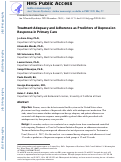 Cover page: Treatment Adequacy and Adherence as Predictors of Depression Response in Primary Care