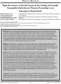 Cover page: High Prevalence of Sterile Pyuria in the Setting of Sexually Transmitted Infection in Women Presenting to an Emergency Department