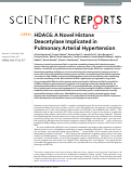 Cover page: HDAC6: A Novel Histone Deacetylase Implicated in Pulmonary Arterial Hypertension