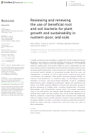 Cover page: Reviewing and renewing the use of beneficial root and soil bacteria for plant growth and sustainability in nutrient-poor, arid soils