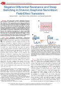 Cover page: Negative Differential Resistance and Steep Switching in Chevron Graphene Nanoribbon Field-Effect Transistors