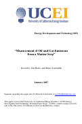 Cover page: Measurement of Oil and Gas Emissions from a Marine Seep