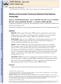 Cover page: Dilation and evacuation training in maternal-fetal medicine fellowships