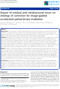 Cover page: Impact of residual and intrafractional errors on strategy of correction for image-guided accelerated partial breast irradiation