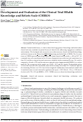 Cover page: Development and Evaluation of the Clinical Trial HEalth Knowledge and Beliefs Scale (CHEKS)