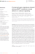 Cover page: Conserved gene signatures shared among MAPT mutations reveal defects in calcium signaling