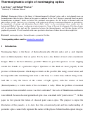 Cover page: Thermodynamic Origin of Nonimaging Optics