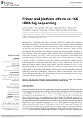 Cover page: Primer and platform effects on 16S rRNA tag sequencing