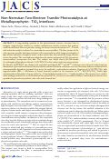 Cover page: Non-Nernstian Two-Electron Transfer Photocatalysis at Metalloporphyrin–TiO2 Interfaces