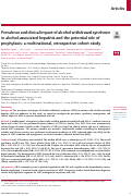 Cover page: Prevalence and clinical impact of alcohol withdrawal syndrome in alcohol-associated hepatitis and the potential role of prophylaxis: a multinational, retrospective cohort study.