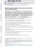 Cover page: Multivariate genetic analysis of personality and cognitive traits reveals abundant pleiotropy.