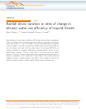 Cover page: Rainfall drives variation in rates of change in intrinsic water use efficiency of tropical forests