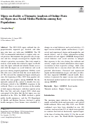 Cover page of Mpox on Reddit: a Thematic Analysis of Online Posts on Mpox on a Social Media Platform among Key Populations.