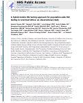 Cover page: A hybrid mobile approach for population-wide HIV testing in rural east Africa: an observational study