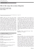 Cover page: Effect of diet orange soda on urinary lithogenicity