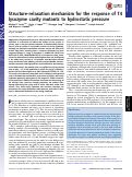 Cover page: Structure-relaxation mechanism for the response of T4 lysozyme cavity mutants to hydrostatic pressure.