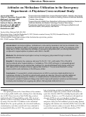 Cover page: Attitudes on Methadone Utilization in the Emergency Department: A Physician Cross-sectional Study