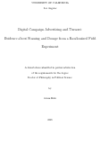 Cover page: Digital Campaign Advertising and Turnout: Evidence about Framing and Dosage from a Randomized Field Experiment