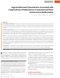 Cover page: Angioarchitectural Characteristics Associated with Complications of Embolization in Supratentorial Brain Arteriovenous Malformation