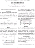 Cover page: Integer Comparison and the Inverse Symbolic Distance Effect