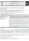 Cover page: Functional consequences of postnatal interventions in a mouse model of Fragile X syndrome