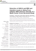 Cover page: Detection of HHV-6 and EBV and Cytokine Levels in Saliva From Children With Seizures: Results of a Multi-Center Cross-Sectional Study