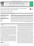 Cover page: On the use of NafionÂ® in electrochemical studies of carbon supported oxygen reduction catalysts in aqueous media