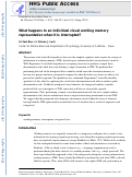 Cover page: What happens to an individual visual working memory representation when it is interrupted?