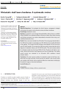 Cover page: Metastatic skull base chordoma: A systematic review.