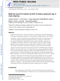 Cover page: Maternal oxytocin treatment at birth increases epigenetic age in male offspring.