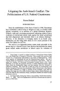 Cover page: Litigating the Arab-Israeli Conflict: The Politicization of U.S. Foreign Courtrooms