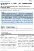 Cover page: miRNA Genes of an Invasive Vector Mosquito, Aedes albopictus