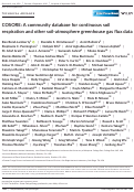 Cover page: COSORE: A community database for continuous soil respiration and other soil‐atmosphere greenhouse gas flux data