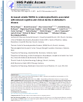 Cover page: Increased soluble TREM2 in cerebrospinal fluid is associated with reduced cognitive and clinical decline in Alzheimer’s disease