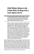 Cover page: Child welfare reform in the United States: findings from a local agency survey.